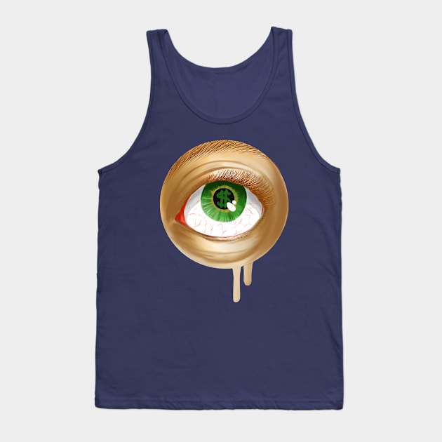 The Green Eyed Insomniac Tank Top by EZPAINT